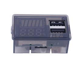 DC8-30V Battery Capacity Monitor with Voltage Display, 2-USB Port Voltage and Power Display Meter, Suitable for Car/Boats/Electric Bicycle